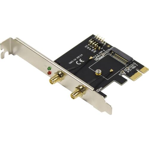 Переходник для установки WiFi/BT адаптеров Espada EM201B PCI Express