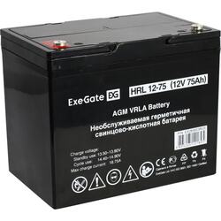Аккумулятор ExeGate HRL 12-75 (12V, 75Ah) для UPS <EX285653RUS>