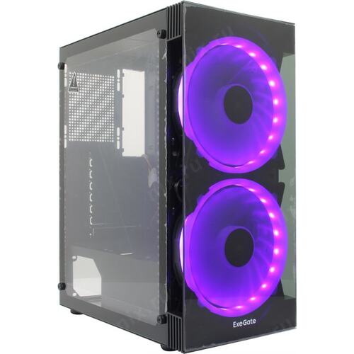 Корпус Miditower ExeGate i3 i3 MATRIX ATX без БП с окном