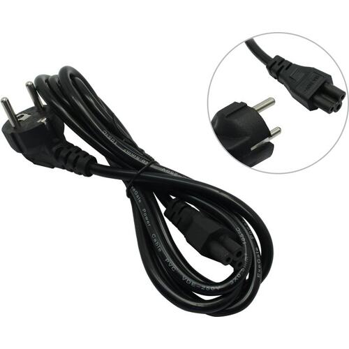 Кабель питания C5 ("Чебурашка" или "Микки Маус") - розетка 220V ExeGate Power PC5-1.8P 6А 0.5мм2 угловой 1.8 м.