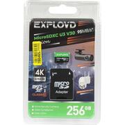   EXPLOYD EX128GCSDXC10-U3-V30-AD microSDXC V30, UHS-I Class 3 (U3), Class 10 256  +microSD->SD 