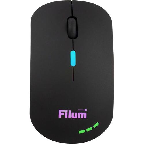 Мышь Wireless Filum FL-MBT25-BK оптическая USB/BT 4 кл., DPI: 800/1200/1600, питание АА 1 шт., черная, Windows XP/Vista