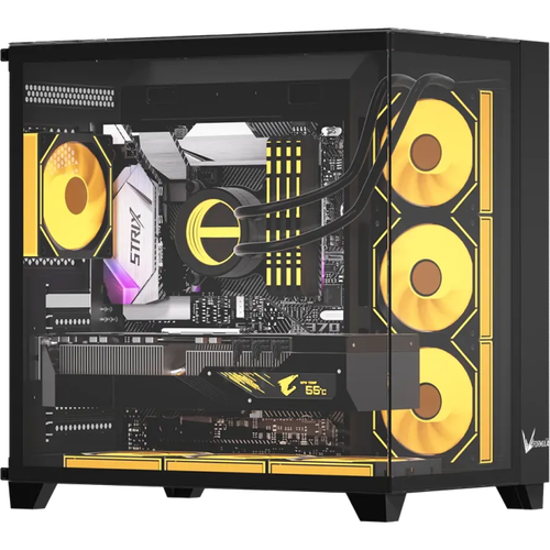 CRYSTAL Z9 B Корпус Formula Crystal Z9 черный без БП ATX 7x120mm 2xUSB3.0 audio bott PSU