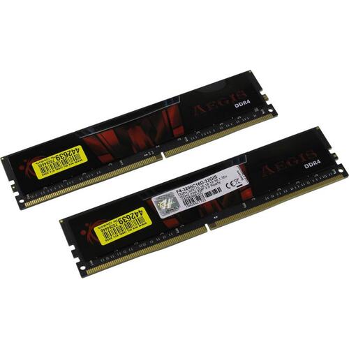 Модуль памяти G.Skill Aegis DDR4 DIMM 16 Гб PC4-25600 2 шт. — купить, цена  и характеристики, отзывы