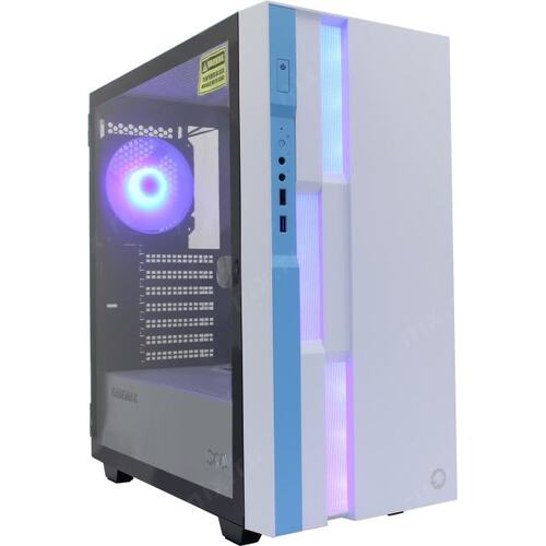 Корпус Bigtower Gamemax Brufen C3 White-Blue ATX без БП с окном