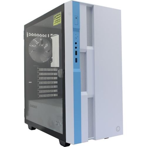 Корпус Bigtower Gamemax Brufen C3 White-Blue ATX без БП с окном