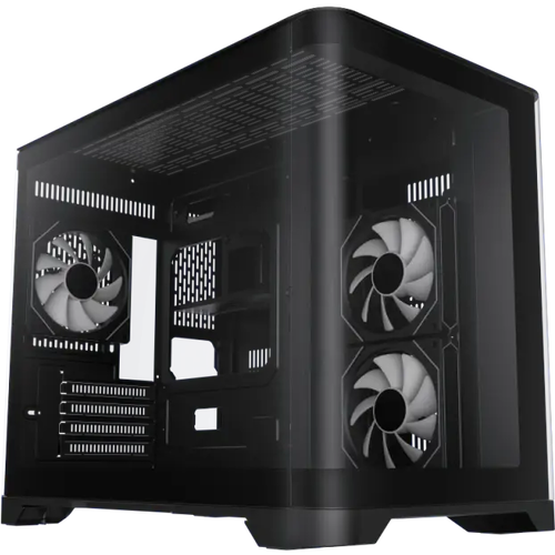 GameMax HYPE-M Black без БП(ATX, USB3.0,Зак.стекло,3*120мм ARGB вент+конт., пыл.фильтр)