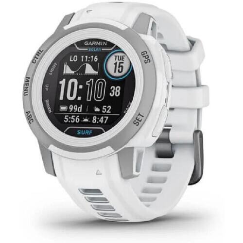 Смарт-часы Garmin Instinct 2s Solar 40мм 1.2" AMOLED корп.черный/белый рем.белый (010-02564-03)