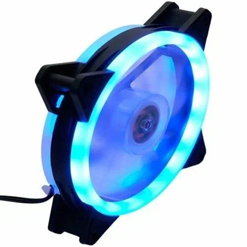 Вентилятор Gembird D12025S12L-B, с подсветкой, 120x120x25, гидродин., 3pin/4pin Molex, провод 35см, синий