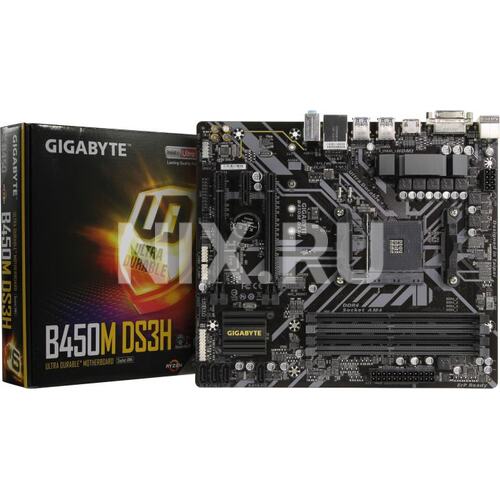 Материнская плата Socket AM4 GIGABYTE B450M DS3H 4DDR4 MicroATX