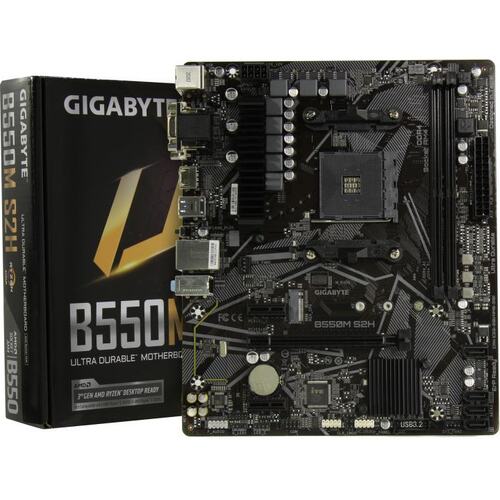 Материнская плата Socket AM4 GIGABYTE B550M S2H 2DDR4 MicroATX