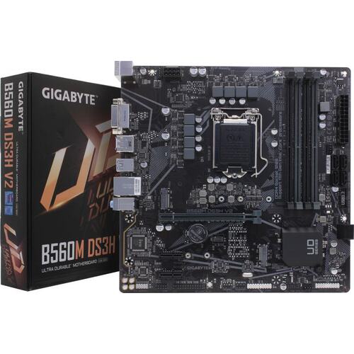 Материнская плата Socket LGA1200 GIGABYTE B560M DS3H V2 (rev. 1.0) 4DDR4 MicroATX