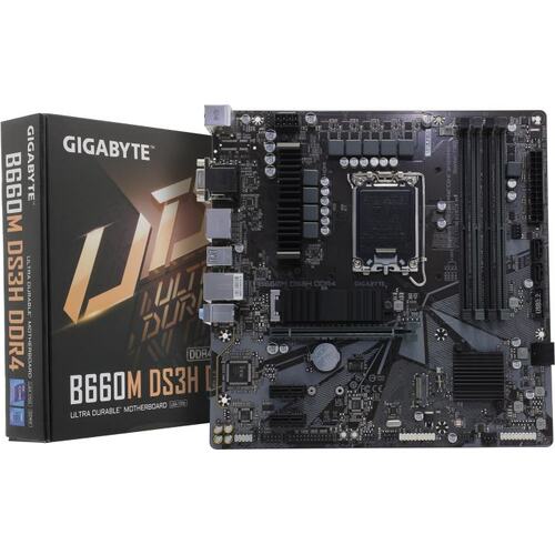 Материнская плата Socket LGA1700 GIGABYTE B660M DS3H DDR4 4DDR4 MicroATX