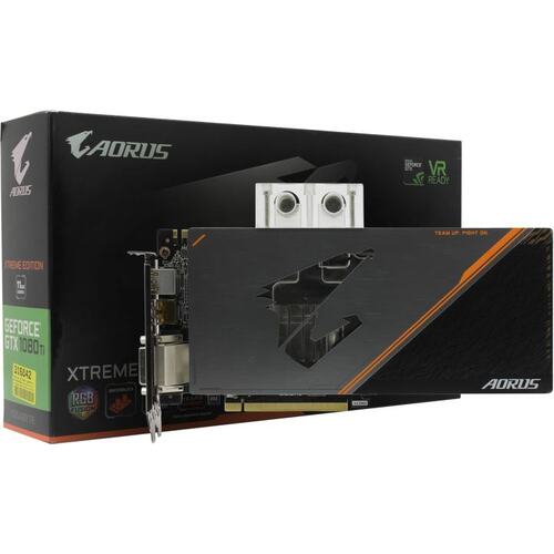 Игровая видеокарта GIGABYTE AORUS Waterforce WB Xtreme Edition GV-N108TAORUS X-11GD GeForce<sup>®</sup> GTX 1080 Ti 11 Гб GDDR5X