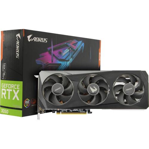 Игровая видеокарта GIGABYTE AORUS ELITE GV-N3050AORUS E-8GD GeForce<sup>®</sup> RTX 3050 OC 8 Гб GDDR6
