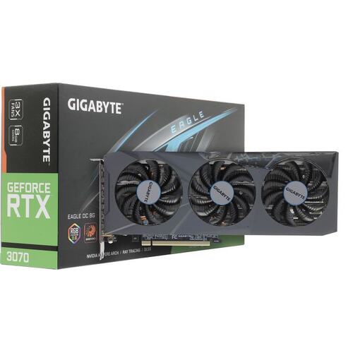 Игровая видеокарта GIGABYTE EAGLE GV-N3070EAGLE OC-8GD (rev.2.0) GeForce<sup>®</sup> RTX 3070 OC 8 Гб GDDR6