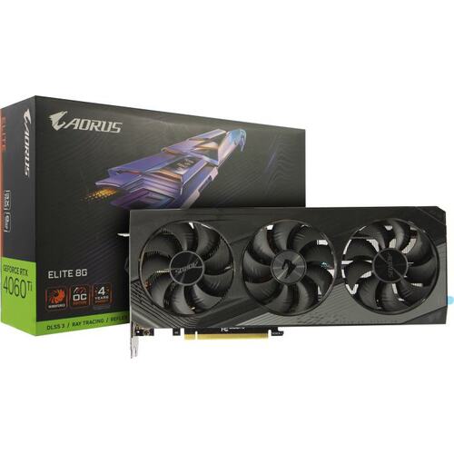 Игровая видеокарта GIGABYTE Aorus Elite GV-N406TAORUS E-8GD GeForce<sup>®</sup> RTX 4060 Ti 8 Гб GDDR6