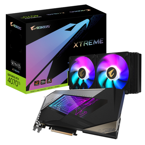 Игровая видеокарта GIGABYTE AORUS Waterforce Xtreme Edition GV-N407TAORUSX W-12GD GeForce<sup>®</sup> RTX 4070 Ti 12 Гб GDDR6X