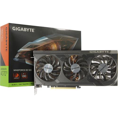 Игровая видеокарта GIGABYTE WINDFORCE GV-N407TWF3OC-12GD GeForce<sup>®</sup> RTX 4070 Ti 12 Гб GDDR6X