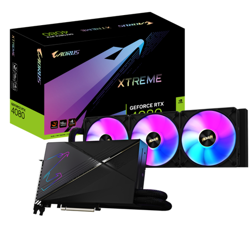 Игровая видеокарта GIGABYTE AORUS Waterforce Xtreme Edition GV-N4080AORUSX W-16GD GeForce<sup>®</sup> RTX 4080 16 Гб GDDR6X