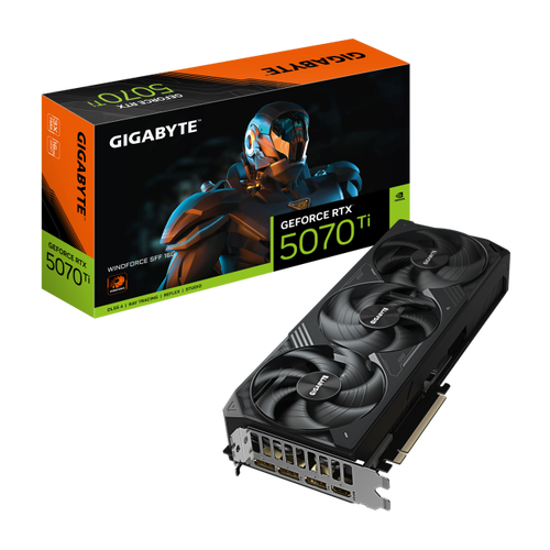 Видеокарта Gigabyte PCI-E 5.0 GV-N507TWF3-16GD 1.0 NVIDIA GeForce RTX 5070TI 16Gb 256bit GDDR7 2497/28000 HDMIx1 DPx3 H