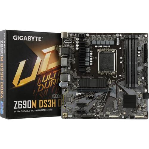 Материнская плата Socket LGA1700 GIGABYTE Z690M DS3H DDR4 4DDR4 MicroATX