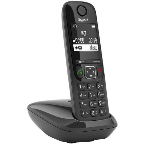Р/телефон Gigaset AS690 <Black> (трубка с ЖК диспл., База) стандарт-DECT