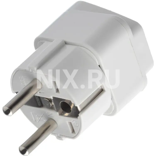 GoPower 00-00025058 Сетевой переходник GoPower универсальный 1р.С/З белый (1/10/800)