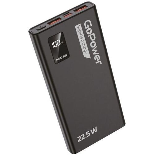 Внешний аккумулятор GoPower 00-00029660 PB03-20 20000mAh 3.0A 22.5W 2USB/Type-C черный