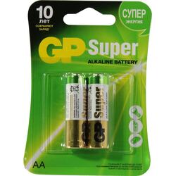 GP Ultra/Super GP15A-2CR2 (LR6) Size AA, щелочной (alkaline) <уп. 2 шт>