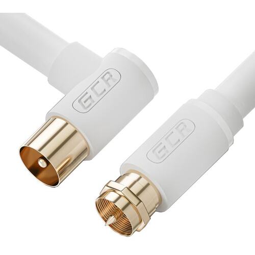 Greenconnect GCR-52342 GCR Кабель 5.0m антенный (коаксиальный) Male F81 резьба / TV M угловой