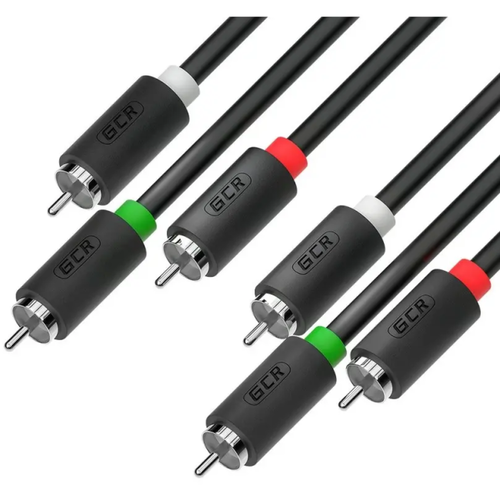 Видео-аудио Greenconnect GCR-54138 GCR Кабель 5.0m 3 х RCA / 3 х RCA, черный, GCR-54138