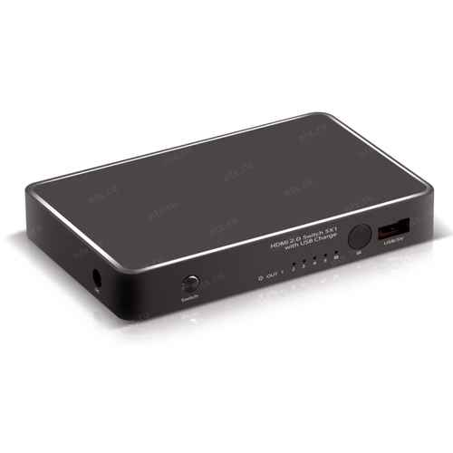 Greenconnect GL-vA19 Переключатель HDMI V2.0 +USB Charge 5 к 1