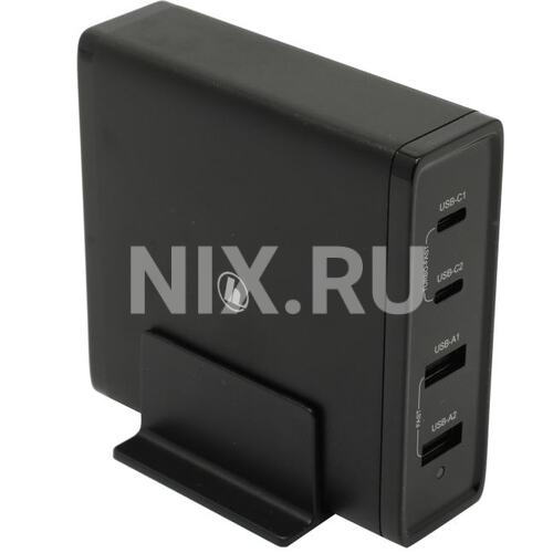 Зарядка USB-устройств от 220В Hama 65 Watt Charging Station 2 x USB Type A "мама", 2 x USB Type C "мама" (65 Вт)