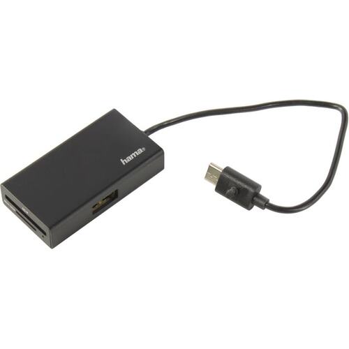 USB 2.0 хаб для порта USB Type C Hama USB-C Hub/Card Reader, 3 ports