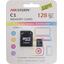   HIKVISION HS-TF-C1-128G+microSD-->SD Adapter microSDXC V30, UHS-I Class 1 (U1), Class 10 128  +microSD->SD ,  