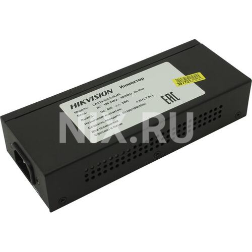 HIKVISION <LAS30-57CN-RJ45> PoE injector (1 x 1 Гбит/с, 1 порт Passive PoE)