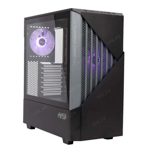 Корпус Hiper CC BG черный без БП ATX 1x120mm 3x140mm 2xUSB3.0 audio bott PSU