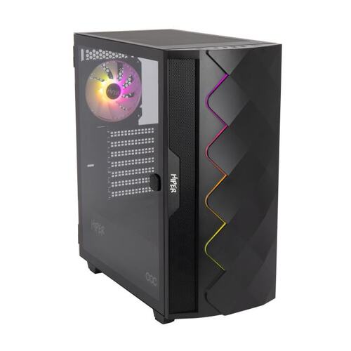 Корпус Hiper DCB черный без БП ATX 5x120mm 5x140mm 1xUSB2.0 1xUSB3.0 audio bott PSU