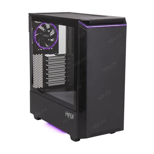 Корпус Hiper PB81 черный без БП ATX 4x120mm 2xUSB2.0 2xUSB3.0 audio bott PSU