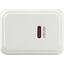 Зарядка USB-устройств от 220В HOCO C13A White USB Type C "мама" (20 Вт), вид спереди
