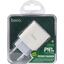 Зарядка USB-устройств от 220В HOCO C76A Plus White USB Type C "мама" (20 Вт), вид упаковки