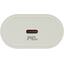 Зарядка USB-устройств от 220В HOCO C94A White USB Type C "мама" (20 Вт), вид спереди