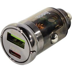 HOCO Z53A Black <611305> Автомобильное зарядное уст-во USB (Вх.12-24V, Вых.5/9/12V, 30W, USB, USB-C)
