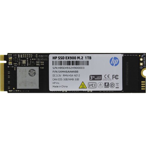 Disque SSD HP EX900 To M.2 PCIe 3.0 x4 NVMe 3D 5XM46AA