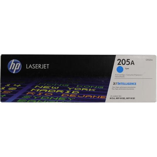 Картридж цветной (или контейнер с цветными чернилами) HP CF531A (№205A) (голубой)
