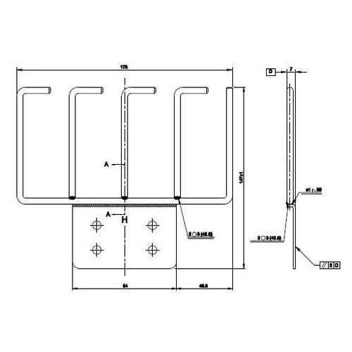 Кабельная гребенка Hyperline CMW-4U-CMB