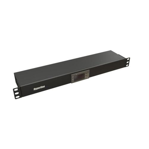 Hyperline TMP-230V/2w-RAL9004 Микропроцессорная контрольная панель,1U, для всех шкафов 19'', подключение до двух устрой