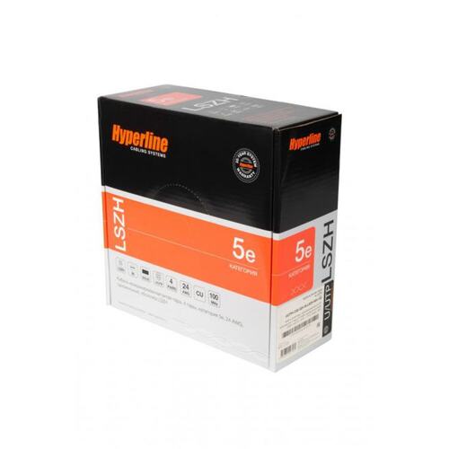 Кабель в бухте Hyperline UUTP4-C5E-S24-IN-LSZH-WH-100 100 метров