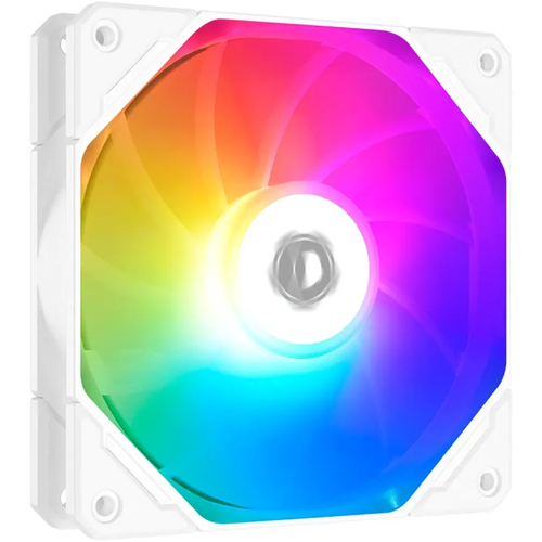 Вентилятор ID-COOLING TF-12025-PRO ARGB REVERSE WHITE 120x120x25мм (PWM, резиновые углы, белый, ARGB, 500-1800об/мин)